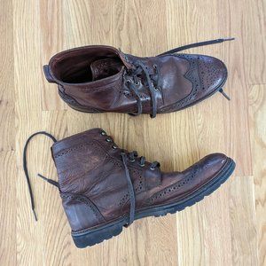 Allen Edmonds Brown Astor Wingtip Leather Boot size 15